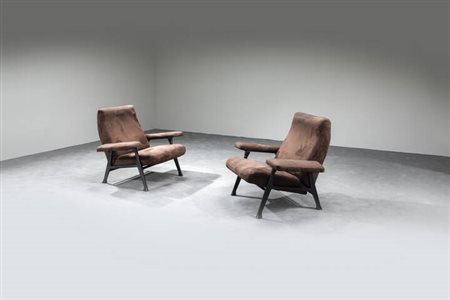 MENGHI ROBERTO<BR>Coppia di poltrone mod. Hall