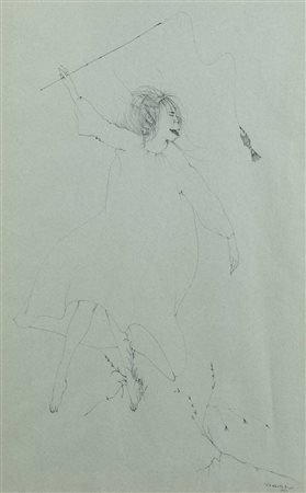 ENRICO COLOMBOTTO ROSSO<BR>Torino 1925 - 2013 Casale Monferrato (AL)<BR>"Pescatore"