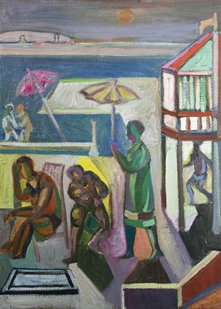 CARLO LORO<BR>Lonigo (VI) 1915 - 2002 Torino<BR>"Monterosso - Cinque Terre" 1969