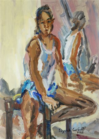 EDGARDO CORBELLI<BR>Torino 1918 - 1989<BR>"Figura allo specchio" 1988