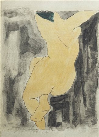 EDGARDO CORBELLI<BR>Torino 1918 - 1989<BR>"Nuda sdraiata"