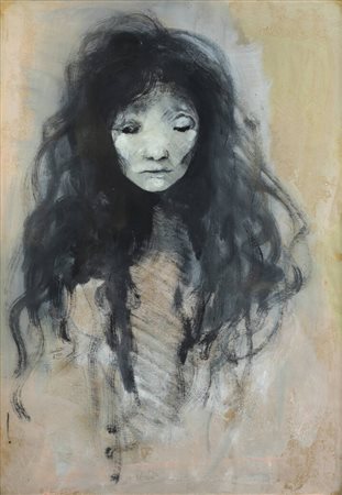 ENRICO COLOMBOTTO ROSSO<BR>Torino 1925 - 2013 Casale Monferrato (AL)<BR>"Figura di donna" 1970