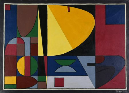 Atanasio Soldati (1896 - 1953) COMPOSIZIONE, 1953 olio su tela, cm 50x70...