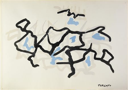 Giulio Turcato (1912 - 1995) COMPOSIZIONE, (1960-1965) tempera su carta, cm...