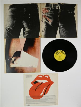 Andy Warhol (1928 - 1987) STICKY FINGERS, 1971 LP, cm 31x31 firma e timbro...