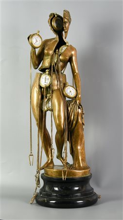 Arman (1928 - 2005) VENERE DEGLI OROLOGI scultura in bronzo e orologi, cm...