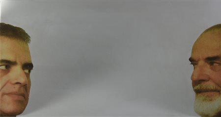 Michelangelo Pistoletto (1933) S.P. , 2009 serigrafia su lastra in acciaio...