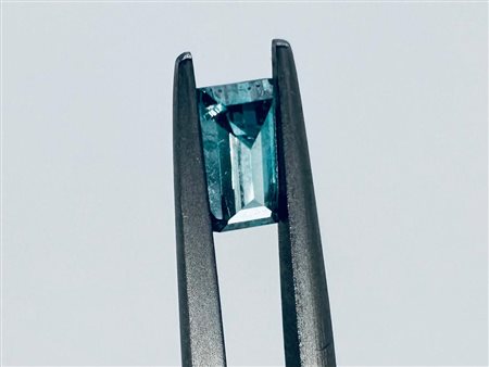 DIAMANTE COLORE E PUREZZA ESALTATA 0,51 CT FANCY BLU INTENSO - PUREZZA SI2 -...