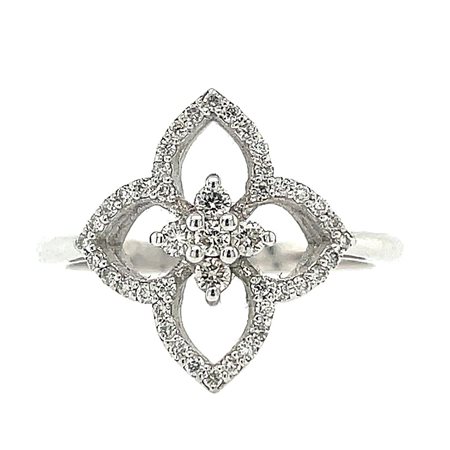 ANELLO IN ORO BIANCO 14K 2.37 GR CON DIAMANTI PER 0.21 CT F PUREZZA VS 5.5...