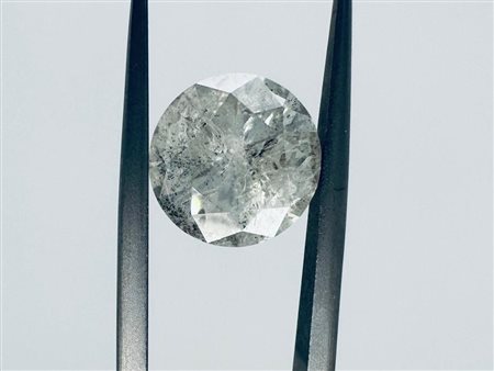 DIAMANTE 4,06 CT COLORE I - PUREZZA I2 - TAGLIO BRILLANTE - CERTIFICATO ID -...
