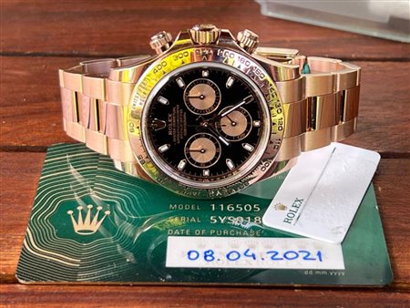 ROLEX  MODELLO DAYTONA CASSA IN ORO ROSA -116505