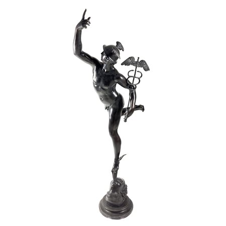 Scultura in bronzo raffigurante Mercurio Volante, dall'originale di...
