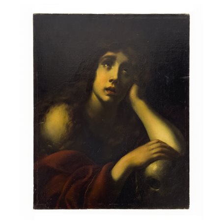 Pittore degli inizi del XIX secolo, Maddalena olio su tela, cm. 60x48,5