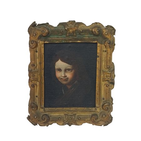 Giovanni Antonio Galli (ambito) Roma 1585 - 1652, Fanciullo che ride olio su...