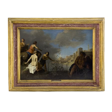 Cornelis van Poelenburch (attr,) Utrecht 1594 - 1667, Scena mitologica sullo...