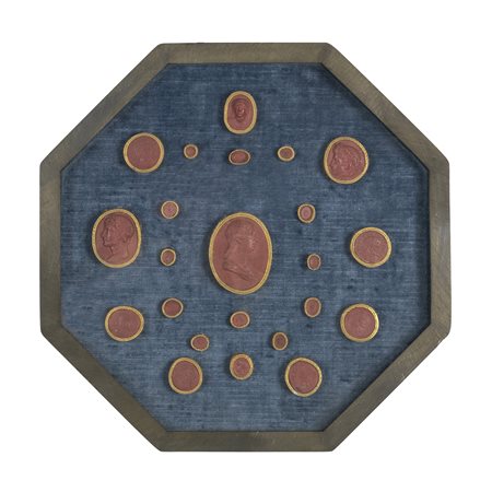 Collezione di 23 calchi in cera rossa, XIX secolo, di diversa dimensione,...