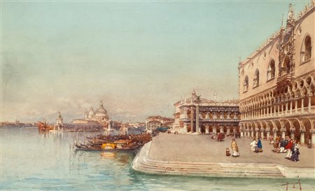 Emanuele Brugnoli (Bologna 1859-Venezia 1944)  - Palazzo Ducale a Venezia