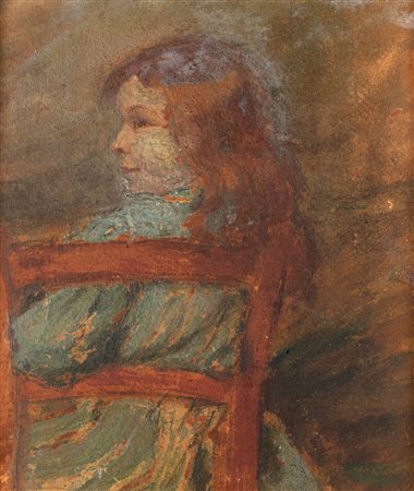Guido Trentini (Verona 1889-1975)  - Bambina seduta di spalle