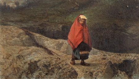 Francesco Mancini (Napoli 1830-1905)  - La giovane ciociara, 1868