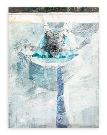RENZO VESPIGNANI (1924-2001) - Materasso in piscina, 1965