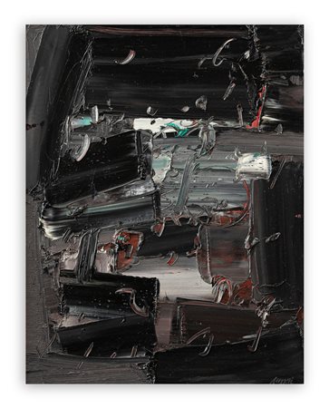 PIERO RUGGERI (1930-2009) - Composizione in nero, 1980