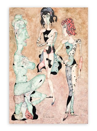 ERMANNO METELERKAMP - La statua verde, 1975