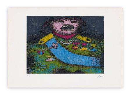 ENRICO BAJ (1924-2003) - Anamorfosi di generale, 1971
