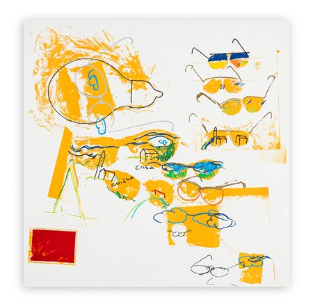 MARIO SCHIFANO (1934-1998) - Case + chiese, 1988/1989