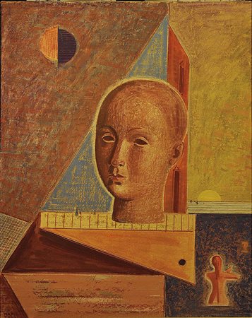 MARIO TOZZI (1895 - 1979) L’Apparizione, 1966 Olio su tela, 81,5x65 cm....