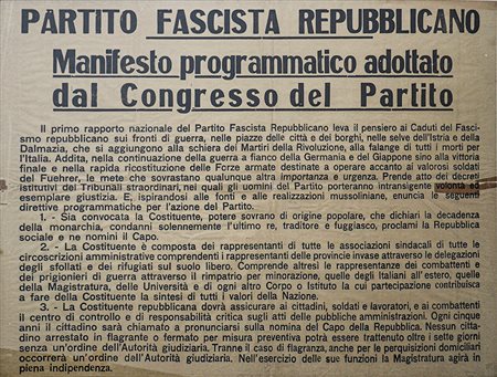 MANIFESTO PARTITO FASCISTA REPUBBLICANO