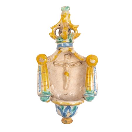 MANIFATTURA SICILIANA DEL XIX SECOLO, Acquasantiera