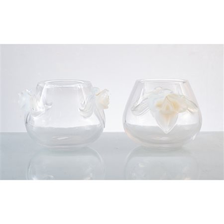 LALIQUE, Coppia di vasi