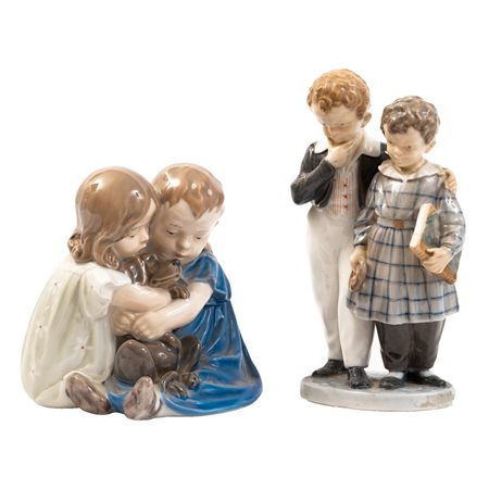 ROYAL COPENHAGEN, Due sculture in porcellana