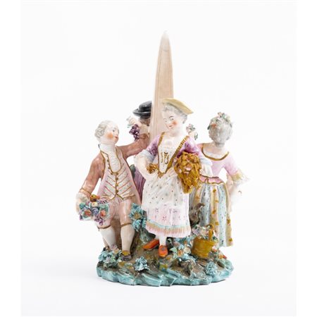 MANIFATTURA MEISSEN DEL XIX SECOLO, Gruppo in porcellana