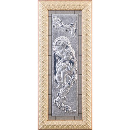 BASSORILIEVO rivestito in lamina d'argento