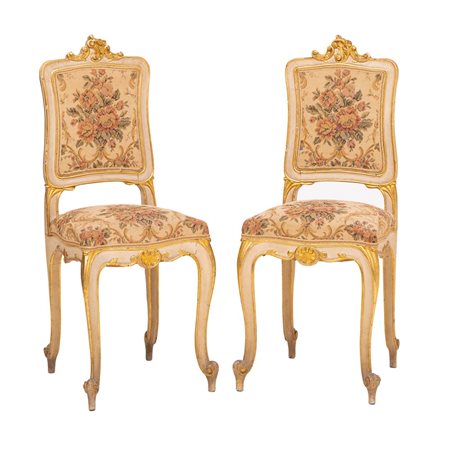 EBANISTERIA SICILIANA DELLA FINE DEL XIX SECOLO, Coppia sedie