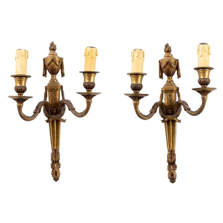 COPPIA APPLIQUE stile Luigi XVI