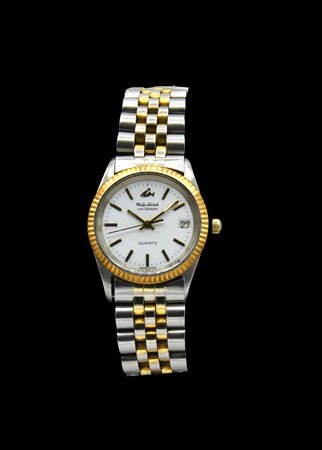 PHILIP WATCH CARIBBEAN CASSA: in acciaio e lunetta oro 14kt, 32 mm QUADRANTE:...