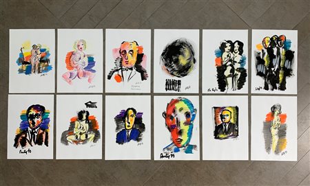 FILIPPO AUTI (1934-2007) - Lotto unico di 12 opere: