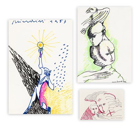 REMO BRINDISI (1918-1996) - Lotto unico composto da 3 opere: