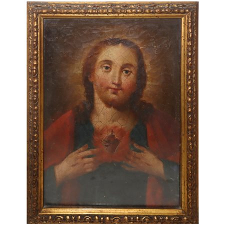 Pietro Paolo Vasta (attribuito a) (Acireale 1697-Acireale  1760)  - Sacro cuore