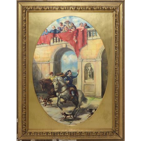 Cavaliere e donne al balcone