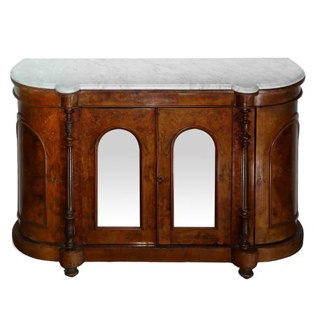 Mobile etagère in radica di noce, 19 century