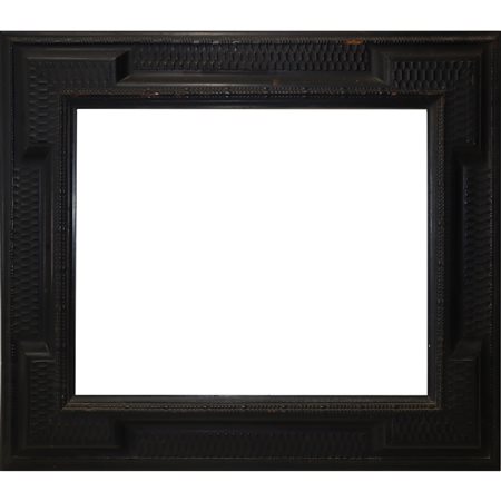 Cornice in legno nero Ebanizzato a Guilloché, Nineteen century