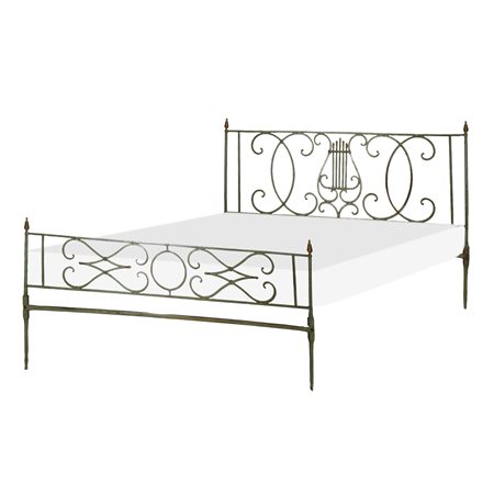 Letto matrimoniale in ferro battuto e chiodato, early 20 century