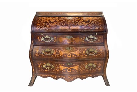 Mobile con ribalta olandese, con intarsi, late 18 century