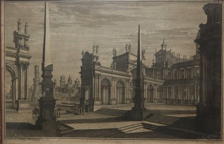 Giuseppe Galli da Bibiena (Parma 1696-Berlino 1757)  - Raffigurazione teatro Primarius