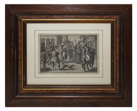 Scena con cavalieri, XVIII secolo