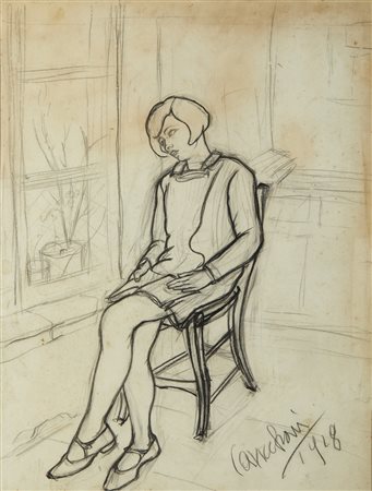 CAVICCHINI ARTURO (1907 - 1942) - Donna seduta, .