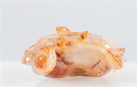 Vaschetta in giada policroma intagliata. Arte orientale, anni '30 del XX...